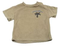 Béžové froté tričko s palmou H&M