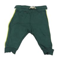 Khaki-bílé cuff tepláky s pruhy zn. F&F