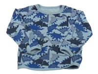 Světlemodrá ovesize mikina s dinosaury zn. Dunnes