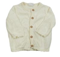 Smetanový propínací svetr s dirkovaným vzorem F&F