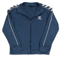 Petrolejová propínací mikina s logem Hummel