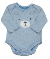 Modro-bílé pruhované body s medvídky Nutmeg