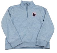 Světlemodrá melírovaná mikina s písmenkem Yigga