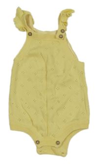 Žluté úpletové body s dirkovaným vzorem Tu