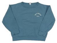 Modrošedá mikina s logem Petit Bateau