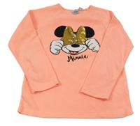 Neonově růžová fleecová mikina s Mickeym Disney 