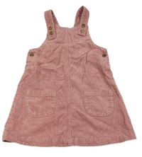 Růžové manšestrové šaty Miniclub