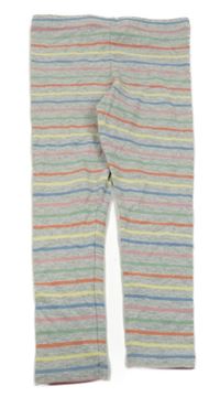 Šedé legíny s barevnými proužky Tchibo