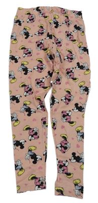 Světlerůžové legíny s Minnie + Mickeym Disney 
