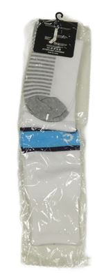 Nové - Bílo-šedé pruhované fotbalové štulpny vel. 35-38