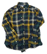 Tmavomodro-barevná kostkovaná košile Mayoral 