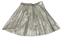 Stříbrná skládaná sukně George 