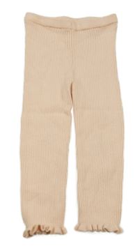 Broskvové žebrované pletené kalhoty George 