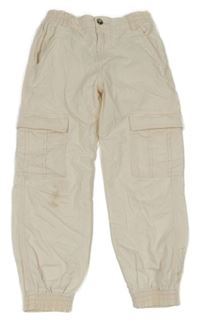 Smetanové cargo cuff kalhoty F&F