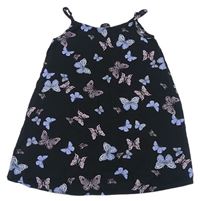 Černé letní šaty s motýlky George