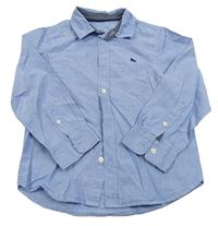 Modrá melírovaná košile s výšivkou H&M