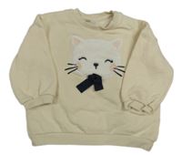 Smetanová mikina s kočičkou H&M