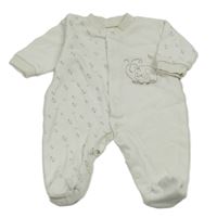 Smetanový overal se sloníky