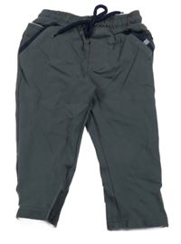 Tmavošedé chino teplákové kalhoty 