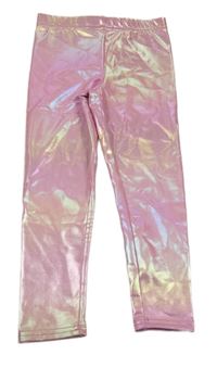 Růžové metalické teplé legíny Kiki&Koko