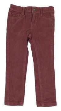 Starorůžové skinny manšestráky KIABI