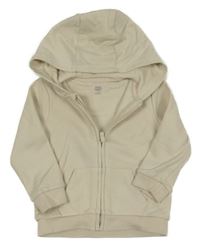 Světlebéžová propínací mikina s kotvou a kapucí F&F