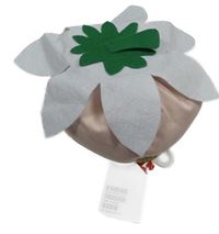 Nové - světlerůžový zateplený baret s květem H&M