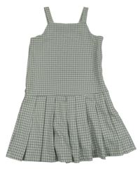 Černo-bílo-zelené kostkované šaty PRIMARK