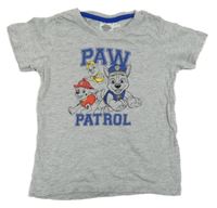 Šedé melírované tričko s PAW PATROL nickelodeon