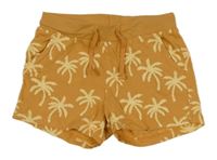 Světlehnědé kraťasy s palmami H&M