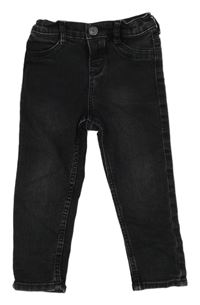 Černé skinny teplákové rifle H&M