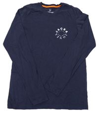 Tmavomodré triko s logem JACK&JONES