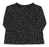 Černé triko se srdíčky H&M