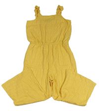 Žlutý pruhovaný culottes overal Primark