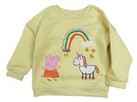 Žlutá mikina s Peppou a duhou Tu