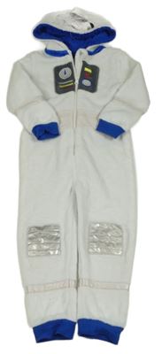 Bílá chlupatá kombinéza s kapucí - kosmonaut Primark