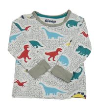 Bílé vzorované pyžamové triko s dinosaury M&S