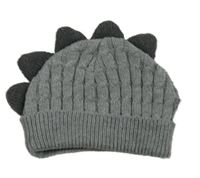 Šedá pletená čepice s ostny John Lewis