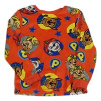 Červená plyšová pyžamová mikina s Paw Patrol George