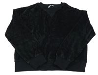 Černá sametová mikina Cubus