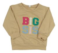 Béžová mikina s nápisem