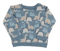 Modrá mikina s dinosaury Peacocks