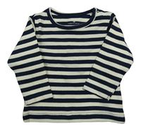 Tmavomodro-smetanové pruhované triko Staccato