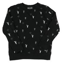 Černá mikina s kaktusy Cars Jeans