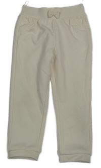 Smetanové teplé tepláky s madeirou a mašlí C&A