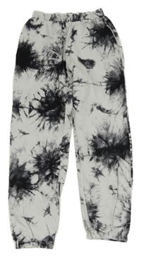 Světlešedo-černé batikované tepláky Shein