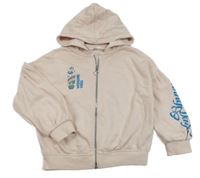 Světlerůžová propínací mikina se skateboardem a kapucí M&S