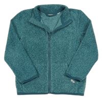 Zelená melírovaná fleecová propínací mikina Kids