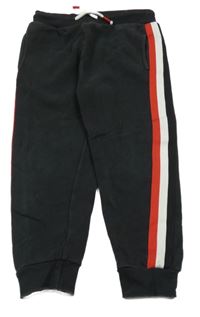 Černé tepláky s pruhy Next