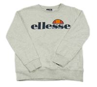 Světlešedá melírovaná mikina s logem Ellesse